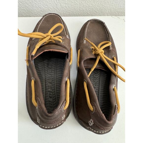 Men’s Columbia Dockside Boat Loafers Brown Leather 7 - Picture 3 of 13